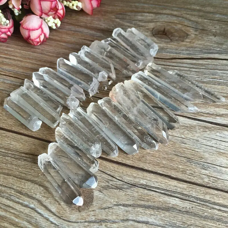 

100g Polishing Natural Transparent Quartz Crystal Points Shards Wand Home Decoration Accessories Stones Crafts