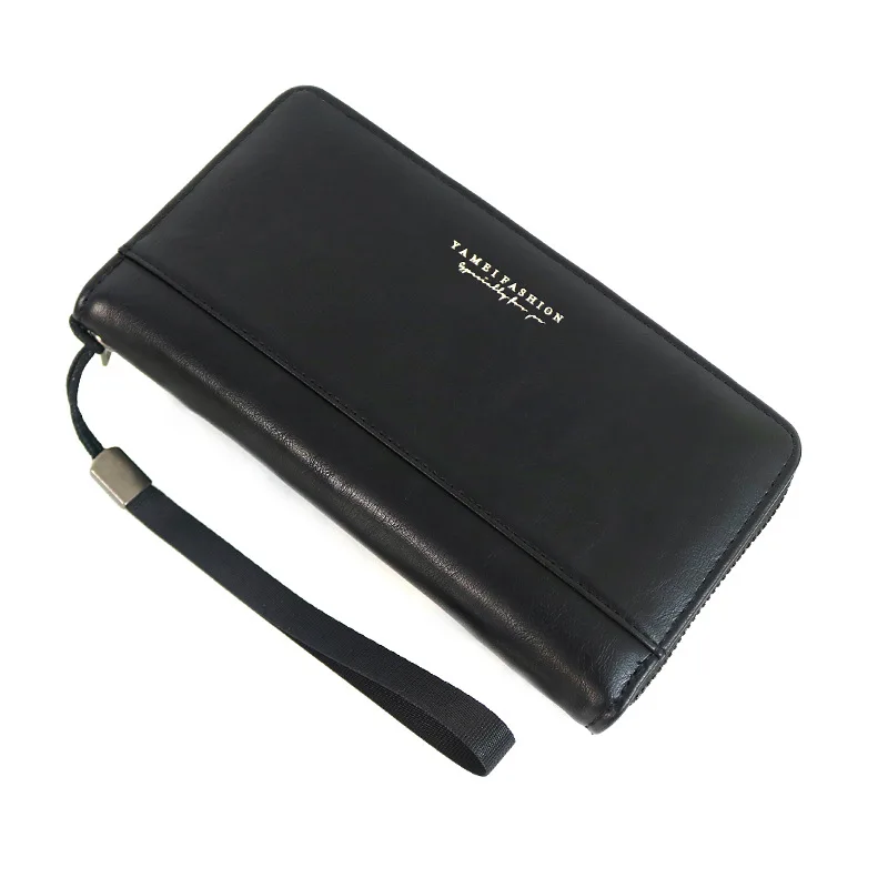 

Large Capacity Business Phone Leather Wallet Men High Quality Long Wallets Man Casual Credit Card Holder Purse Luxury Clutch Bag