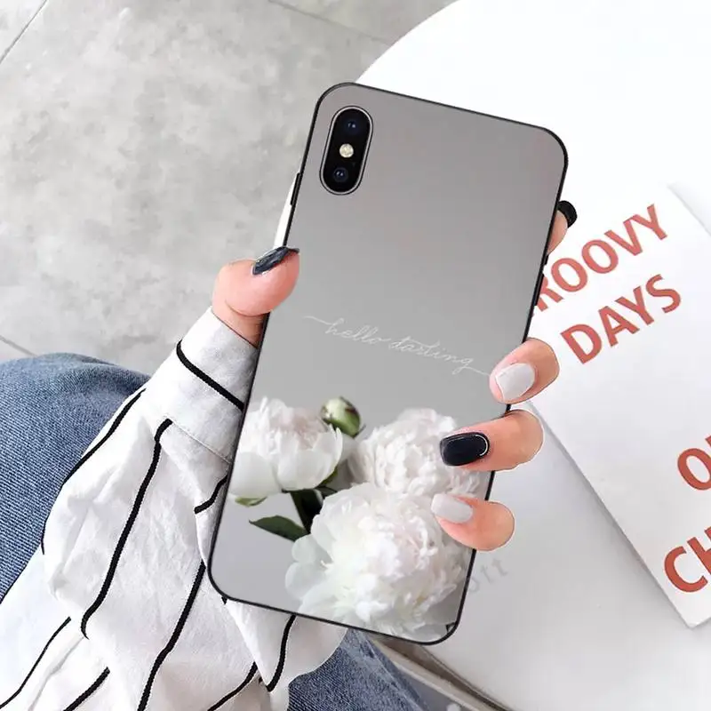 

Peonies beautiful flower Peony art pattern luxury design Phone Case for iPhone 11 12 pro XS MAX 8 7 6 6S Plus X 5S SE 2020 XR