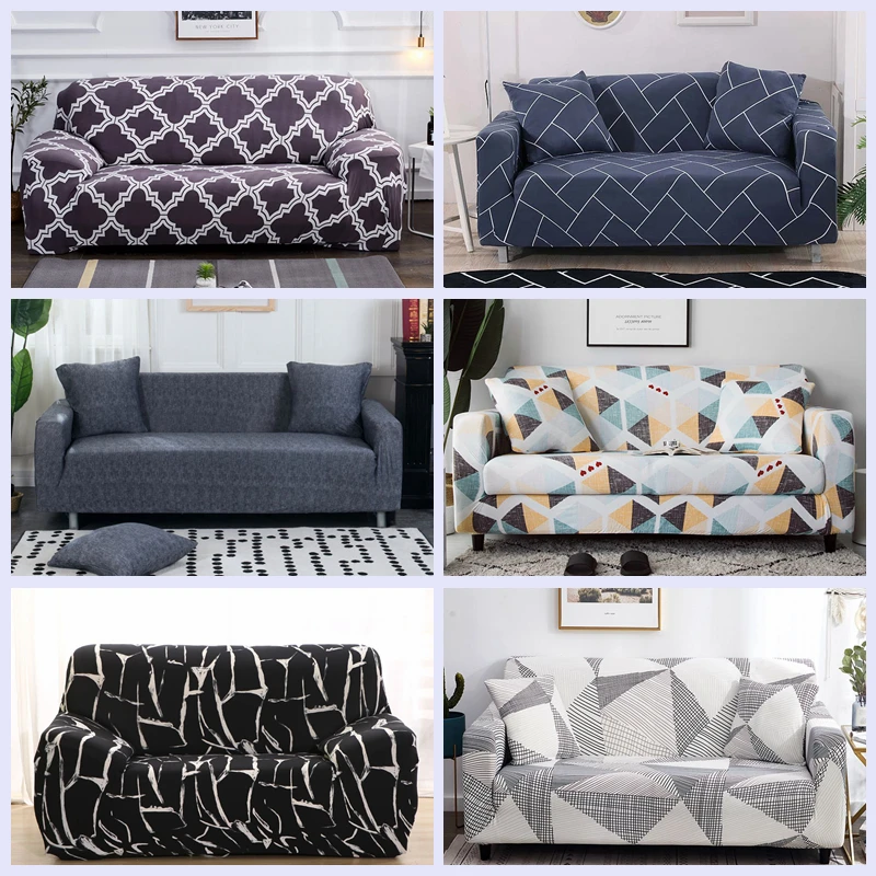 Растягивающийся чехол для дивана секционный эластичный в форме буквы L гостиной