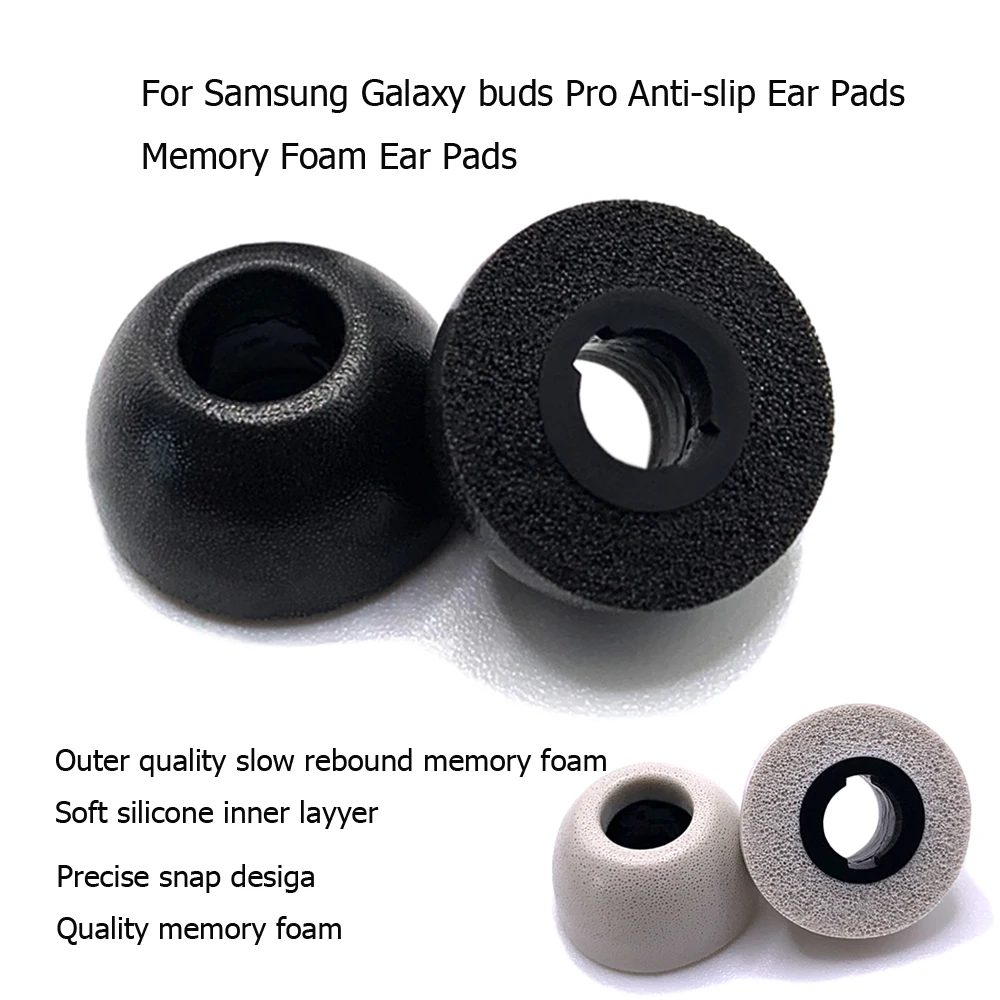 

1Pair Replacement Memory Foam Tips Earpads For Samsung Galaxy Buds Pro Eartips Wireless Earbud Anti-Slip Avoid Falling Earplugs