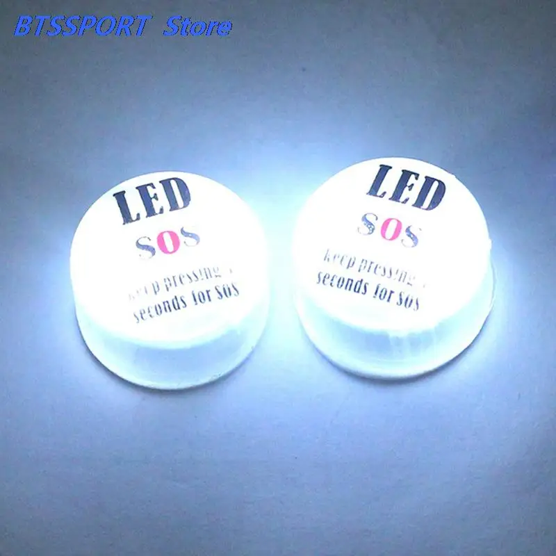 

2pcs SOS Signal Light Distress First Aid Portable for Survive Outdoor Sports Home Emergency Rescue LED Camping Lamp + batteries