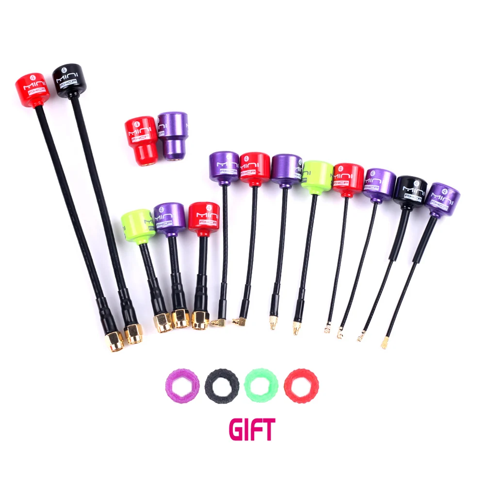 

Lollipop 4 RHCP 5.8G Antenna High Gain 2.8Dbi FPV Transmitter/Receiver SMA/RP-SMA/MMCX/UFL Antenna for RC FPV Racing Drone Part