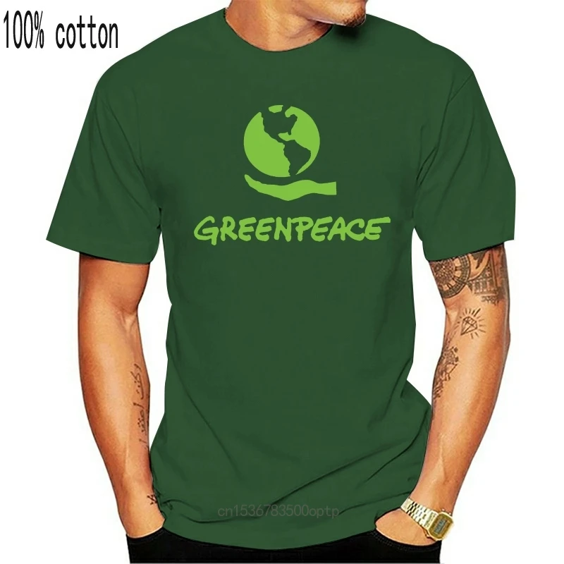 

Новая футболка Greenpeace, Мужская модная брендовая мужская черная футболка, размер S-Xxl, футболка с индивидуальным принтом