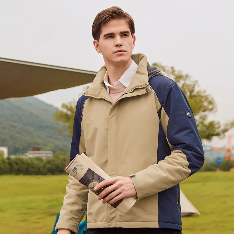 

Large Size Multicolor Couple Jacket Winter Men Jacket Plus Velvet Padded Coat Outdoor Mountaineering Cold-resistant Warm Jacket