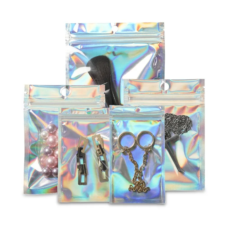 2000Pcs/Lot 26 Size Lashes Packaging Boxes Idea Holographic Laser Zip Lock Party Favor Bag Eyelashes Lash Package Pouch