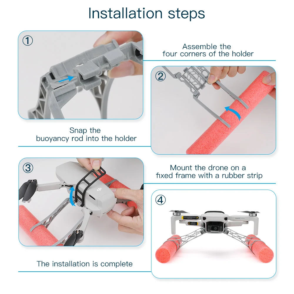 Удлинитель амортизирующего шасси комплект для плавающего дрона детали воды