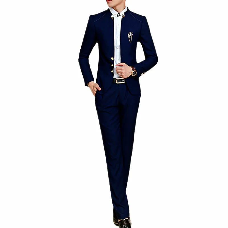 Роскошный Королевский мужской костюм комплект из 2 предметов модное