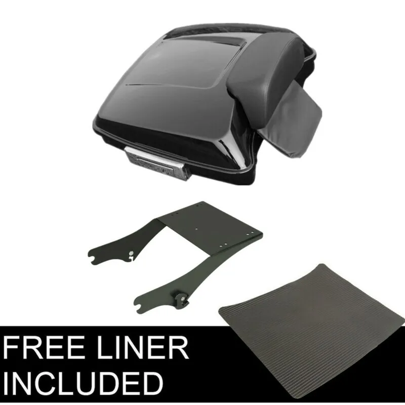 Мотоциклетный багажник 5 ''Razor Tour Pak Pack и черный монтажный стеллаж для Harley Touring