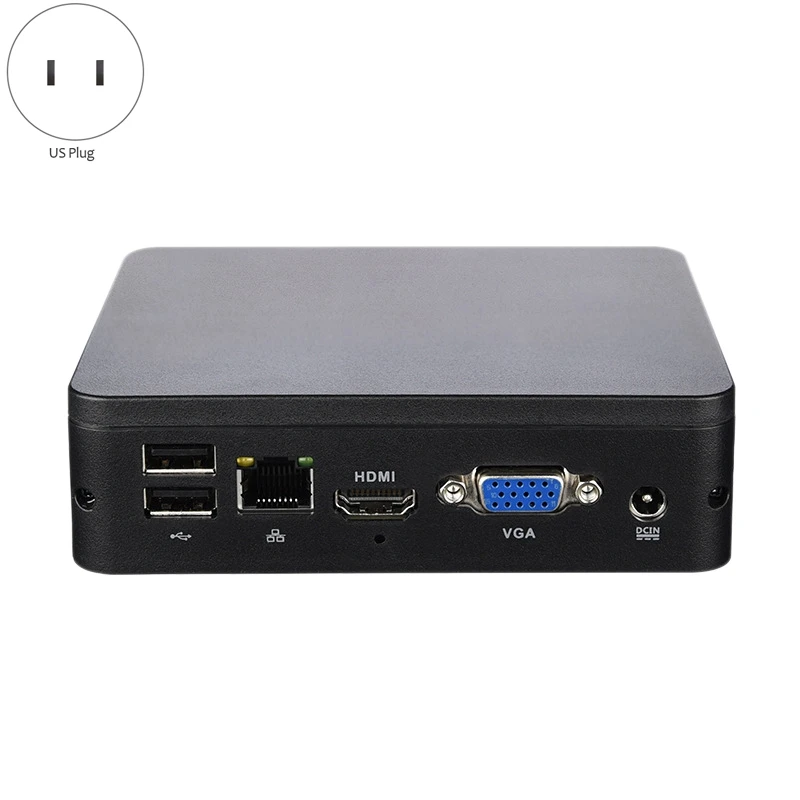 Verkauf Mini Host DDR3L 4G + 64G PC HDMI + VGA Dual 4K Unterstützung Windows 10 & Linux