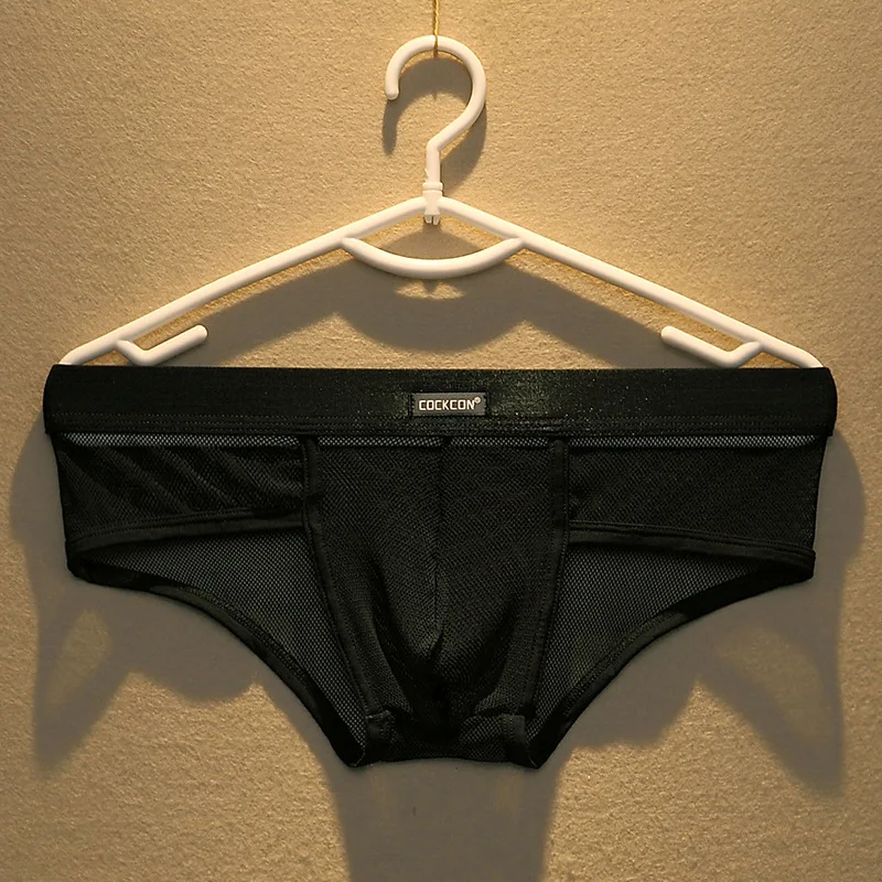 Мужское нижнее белье сексуальные трусы сетчатые прозрачные дышащие с низкой