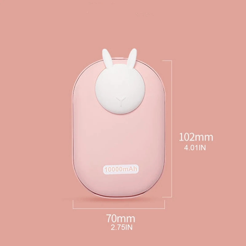 

Cute Rabbit Electric Small Hand Warmer Quick Charge Winter Warm USB Charging Power Portable Warmers Rechargeable Long Drop Ship