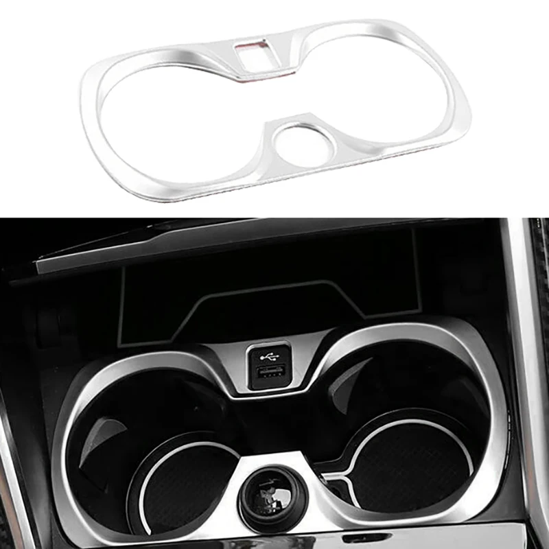 

for-BMW 3 Series G20 ABS Chrome Car Water Cup Holder Decorations Cover Trim Sticker Frame Tea Cup Box Sequin