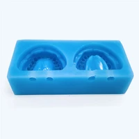 dental plaster model silicone mould of edentulous jaw complete cavity block dental lab equipment