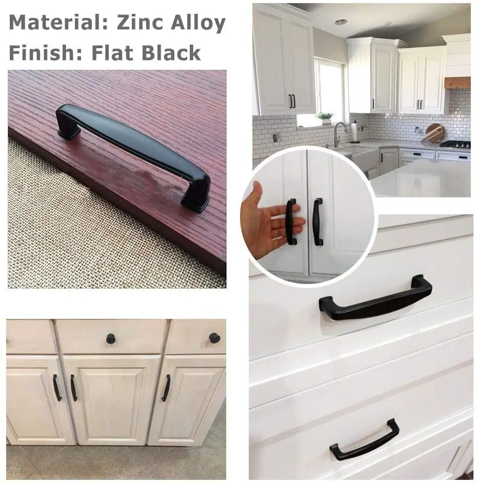 Черная мебель стол круглые ручки для ящиков ручка из цинкового сплава кухонный