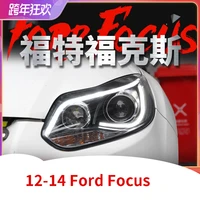 head lamp for ford focus 12 14 led headlight assembly drl turn signal high beam angel eye projector lens