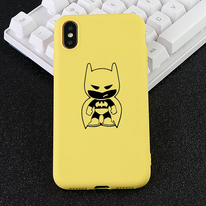 Funny Phone Cases for iPhone 11 6s 7 8 Plus Pro X XS MAX XR Fashion Case Batman Soft Silicone Fitted TPU Back Covers Accessories | Мобильные