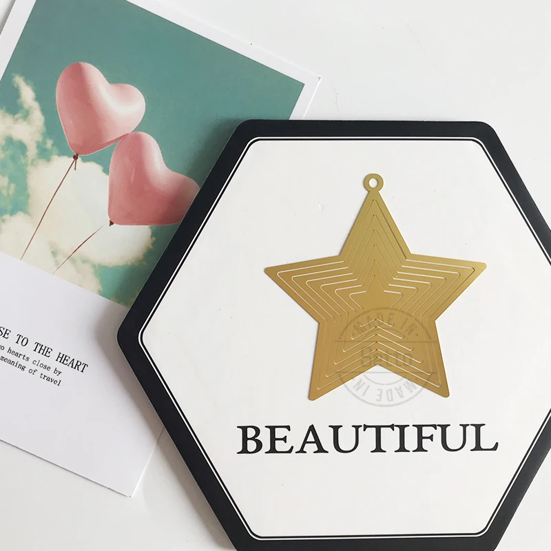 Металлические подвесные рождественские украшения 3D в форме звезды | Дом и сад