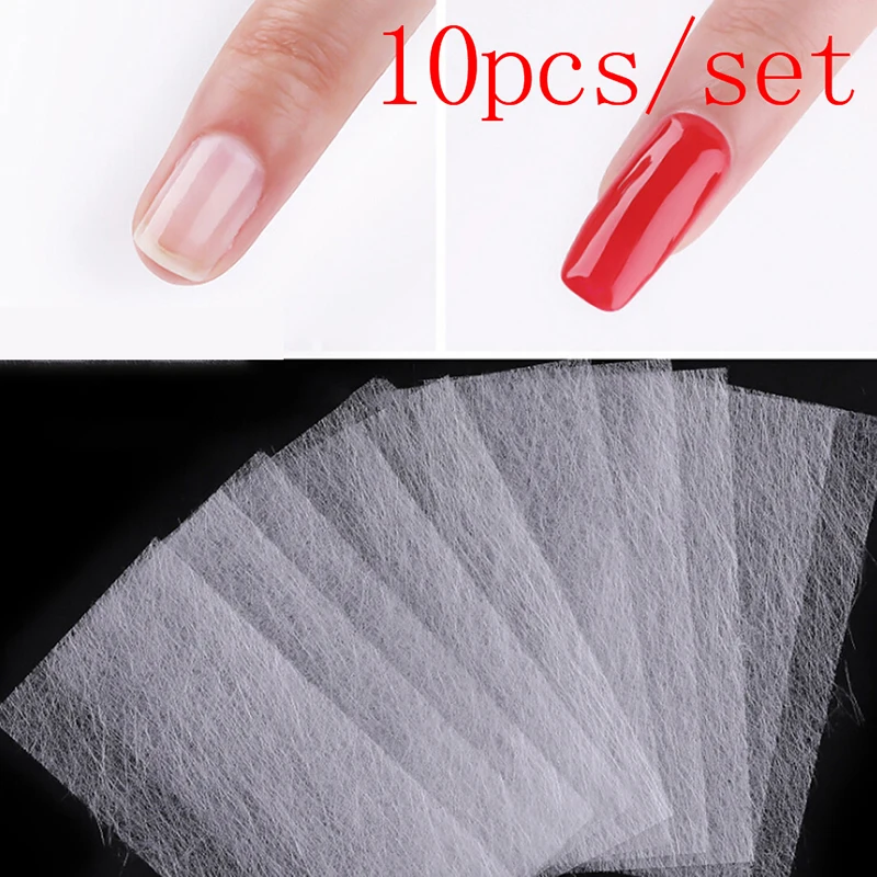 10 шт./компл. форма для ногтей из шелкового волокна акриловые кончики наращивания
