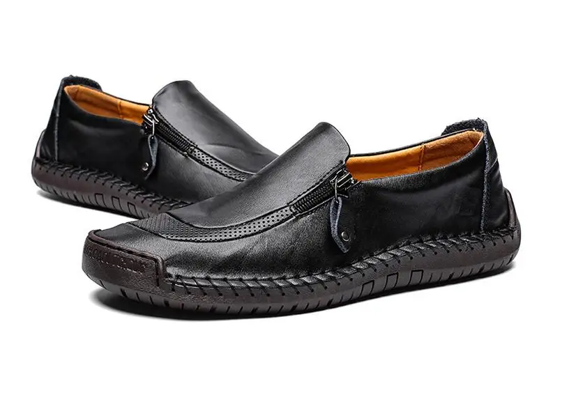 

Men Shoes Casual Genuine Leather Mens Loafers Moccasins Handmade Slip On Boat Shoes Classical Chaussure Homme Size 38-48