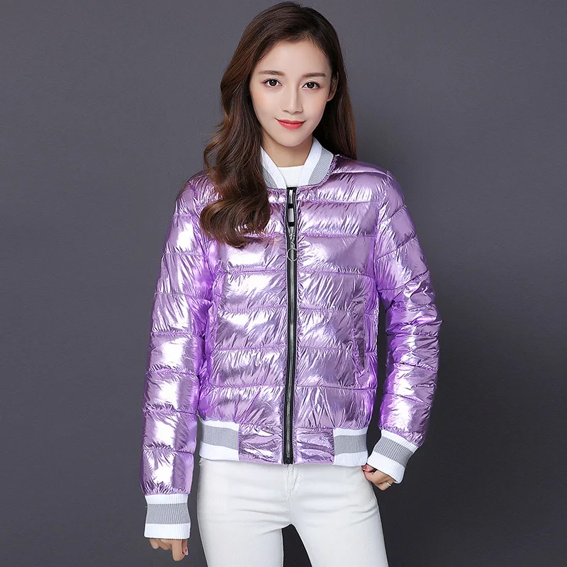 Женские зимние парки пальто уличная мода металлические цвета Сращенные новая