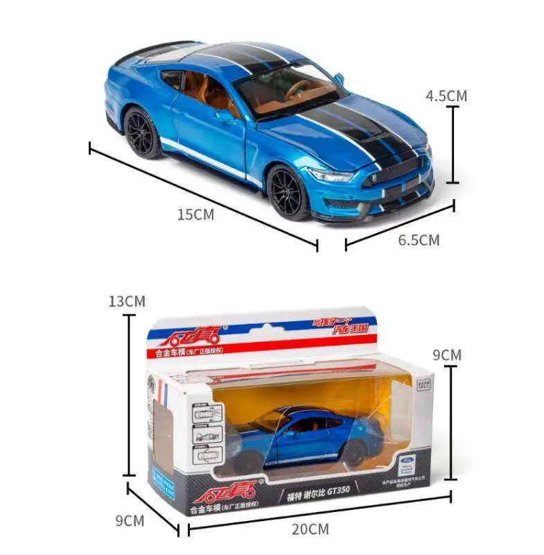 Модель автомобиля FORD MUSTANG SHELBY GT350 литье под давлением модель из сплава со звуком и