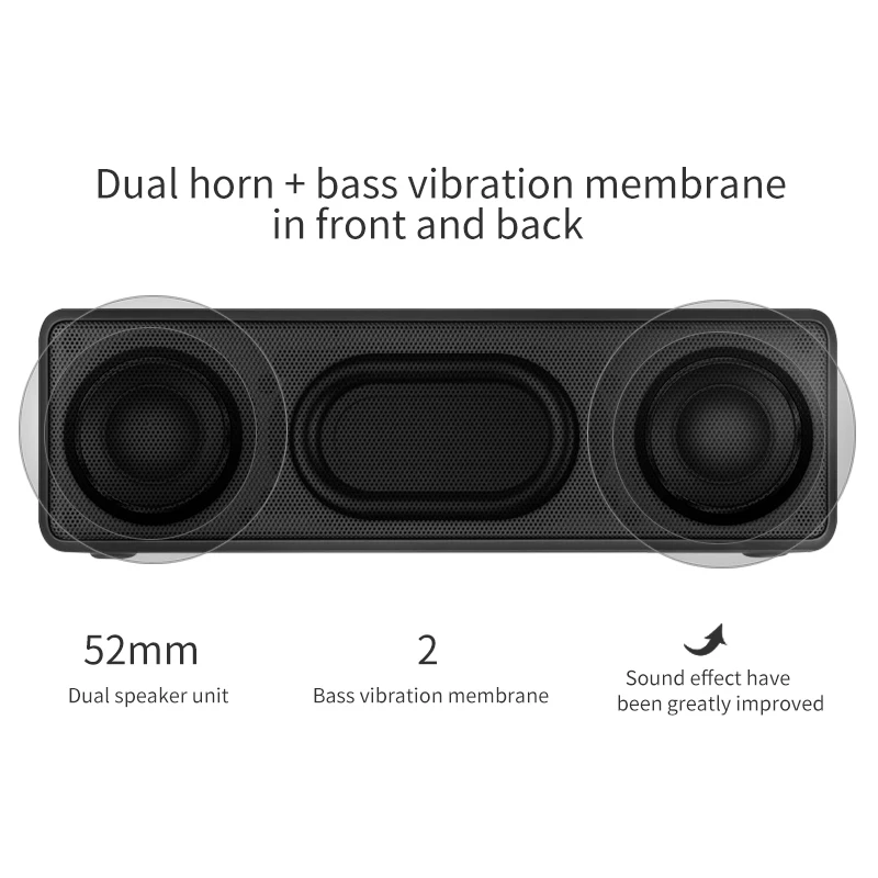 nby 5510 bluetooth speaker deep bass wireless portable speaker with mic 10w sound system 3d stereo music surround for phone free global shipping