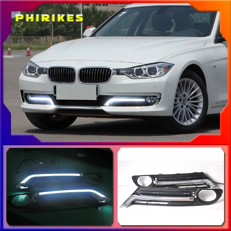 

1 комплект для BMW 3 серии F30 F35 320 325 2013-2014 светодиодный ные дневные ходовые огни, противотуманные ходовые огни, крышки