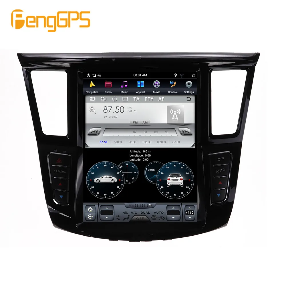 12," Tesla Android 8,1 Автомобильный мультимедийный радио без dvd-плеера для Infiniti QX60 JX35 2012- gps навигация