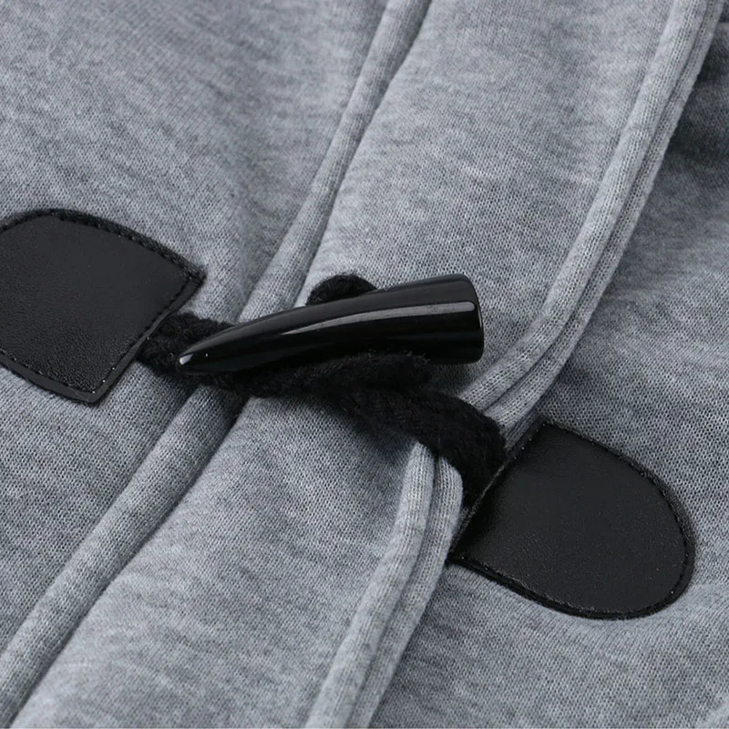ANSELF Parka пальто женское с капюшоном Дафлкот куртка из искусственного меха Подкладка Пряжка молния спереди плюс размер теплая зимняя повседневная верхняя одежда