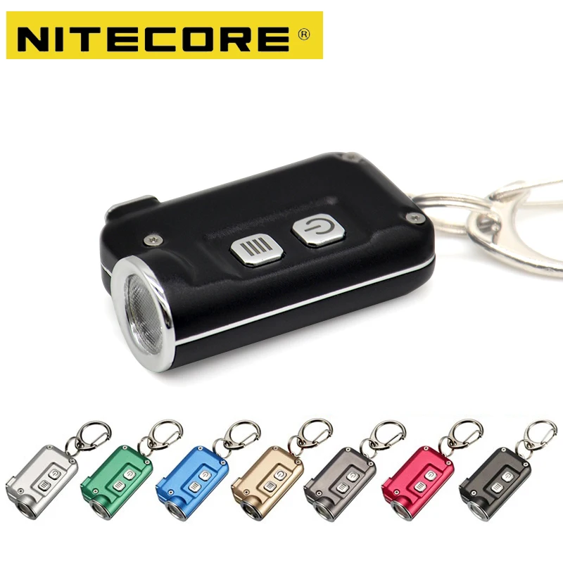 Новинка 2018 Nitecore TINI 380 люменов Micro USB зарядка мини металлический брелок светильник