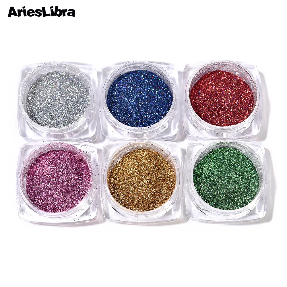 Лазерный маникюрный порошок arislibra блестящий хромированный пигмент для