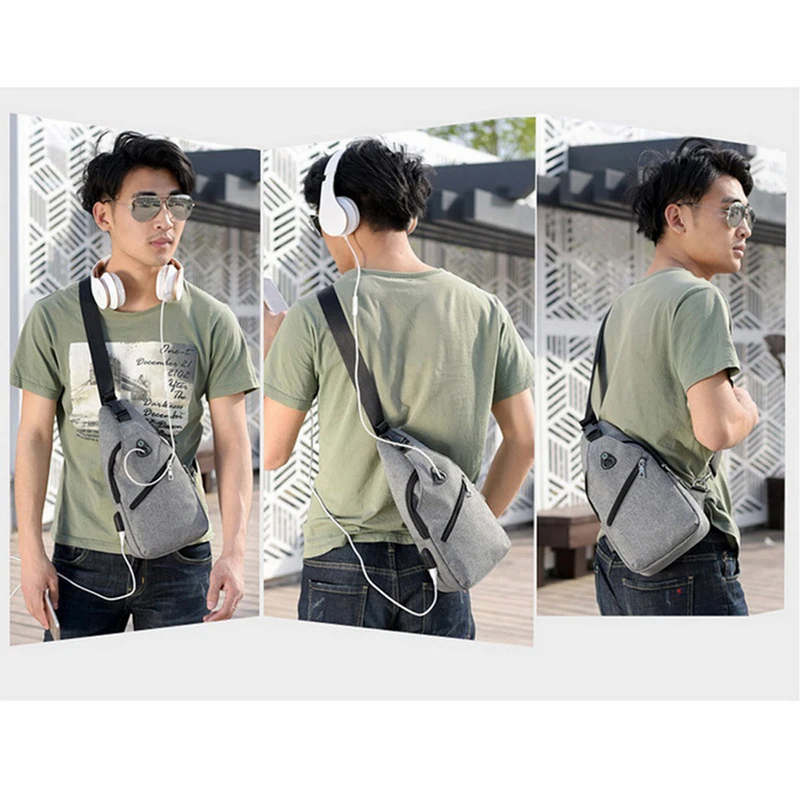 

Men's Chest Bag Phone Pocket Messenger Sports Multi-function Men Shoulder Handbag Personal Shoulder Anti-theft Bag 2020