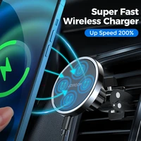 magnetic car phone holder magnetic wireless charger for iphone 13 12 pro max fast charging strong magnetism phone holder in car