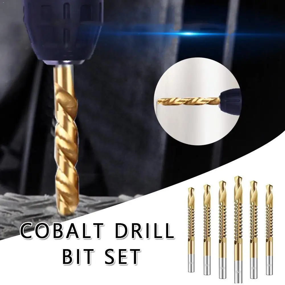 

6Pcs Power Drill & Saw Set HSS Steel Titanium Coated Bit 6.5mm Twist Wood 5mm 8mm 3mm Woodworking Drill 4mm 6mm L6I3