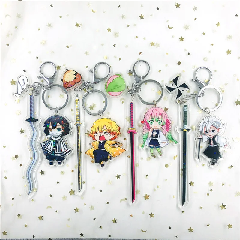 

Anime Demon Slayer Kimetsu no Yaiba Acrylic Keychain Cosplay Sabito Character Acrylic Key Chain Pendant Keyring Fans Gift