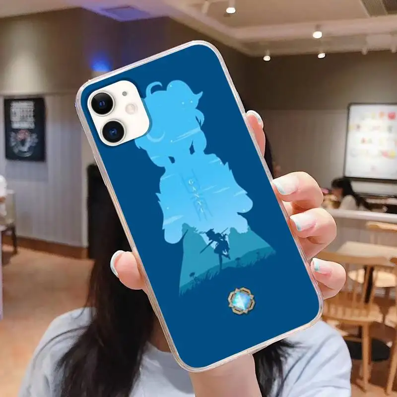 

Genshin Phone Case For iphone 5s 6 7 8 11 12 plus xsmax xr pro mini se Transparent Cover Fundas Coque