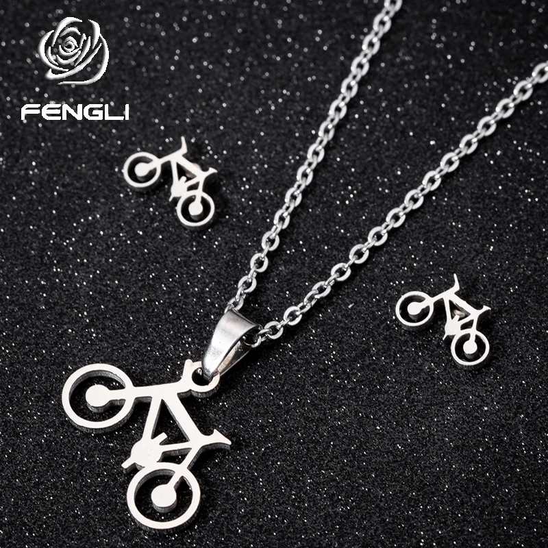 FENGLI ожерелье в стиле панк для женщин и мужчин байкерские из нержавеющей стали
