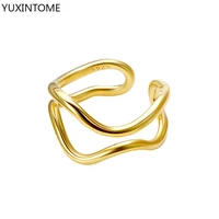 minimalist irregular geometric open rings for women punk hip hop simple adjustable ring fashion jewelry best gift