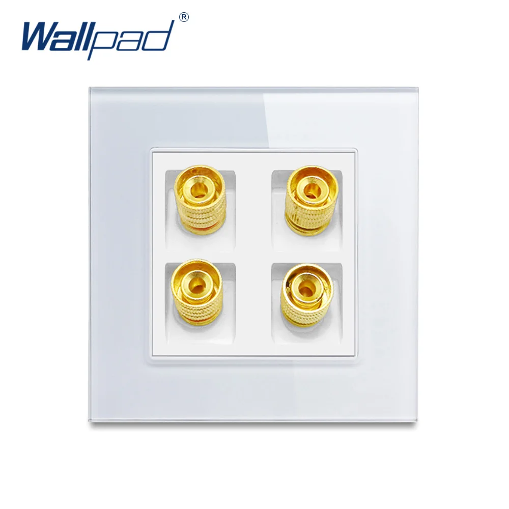 

4-контактная звуковая розетка Wallpad, хрустальная панель 110-250 в, 4-контактная звуковая розетка
