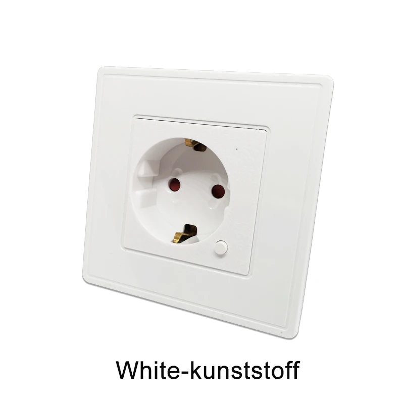 White-kunststoff Tuya умная Wi-Fi настенная розетка 10A ЕС стандартная электрическая штепсельная розетка совместима с Amazon Alexa приложение Google Home - Комплект: White-kunststoff