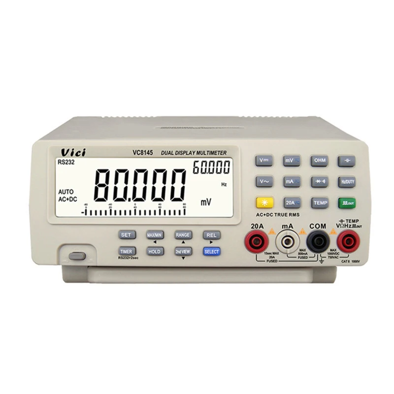 

Новый Настольный цифровой мультиметр VC8145, высокоточный двойной дисплей, мультиметр, Автонастройка, цифровая скамья верхний мультиметр ...