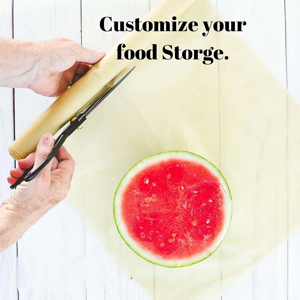 Многоразовая пищевая обертка для пчелиного воска 33x100 см|Целлофановые и