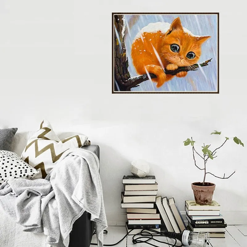 Новые алмазные картины сделай сам вышивка крестиком кошки тигры животные