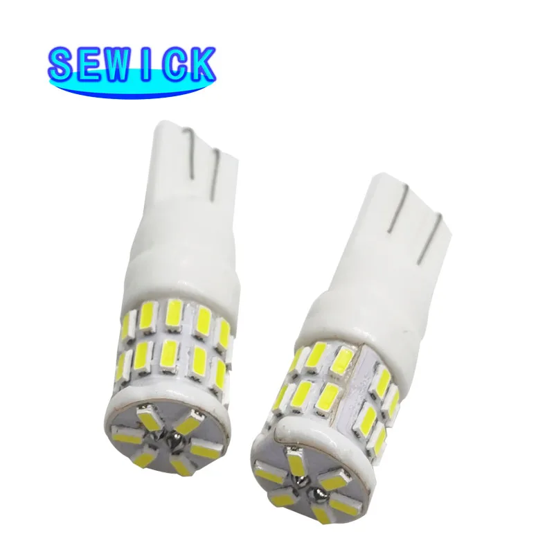 500 шт. светодиодные лампы T10 3014 30SMD W5W 194 168 керамические автомобильные внутренние