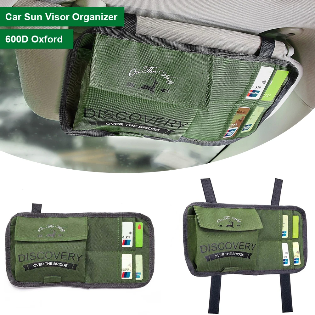 

Car Sun Visor Organizer Pocket Organizer Pouch for Cards, Pens, Sunglasses Holder Car-styling Auto Interior Accessories