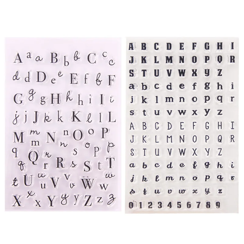 English Alphabet Series Transparent Rubber Stamp Clear Seal Photo Album Decor DIY Card Scrapbooking Craft Stencil Making