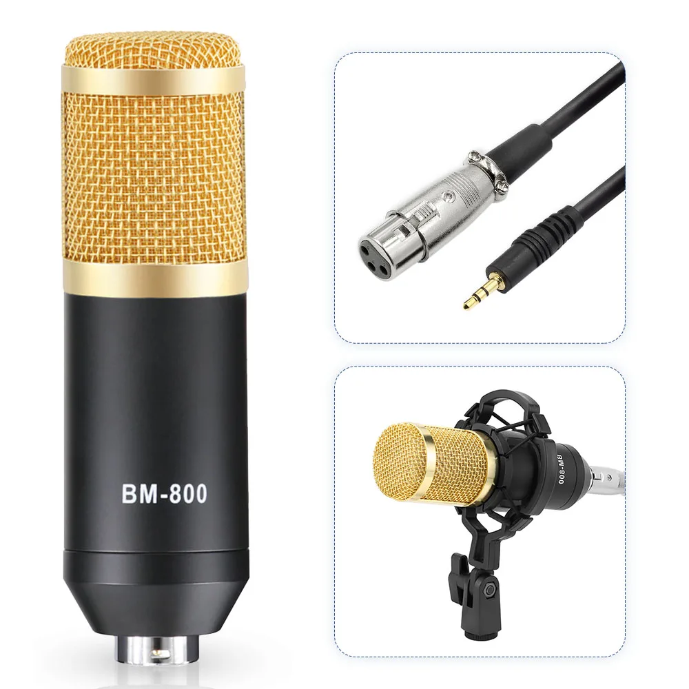 микрофон bm 800 condenser microphone studio recording kits bm800 karaoke microphone for computer bm 800 mic st