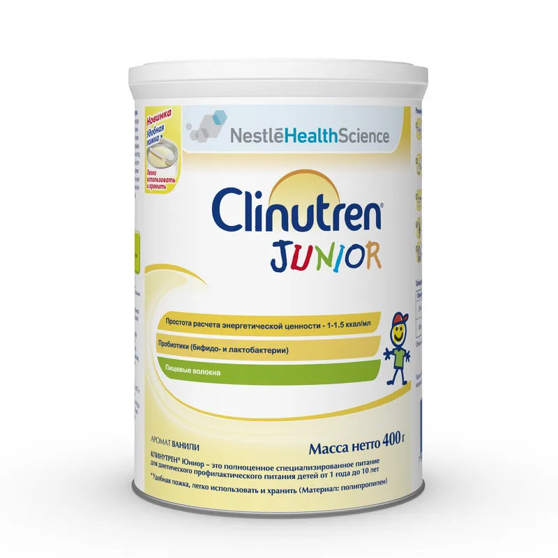 Clinutren Junior (Клинутрен Юниор) сухая смесь с ароматом ванили 400г 1 шт. | Мать и ребенок