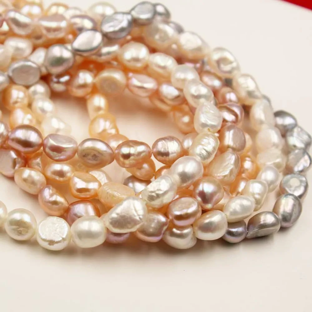 Небольшие бусины неправильной формы с натуральным пресноводным жемчугом 9 10 мм в